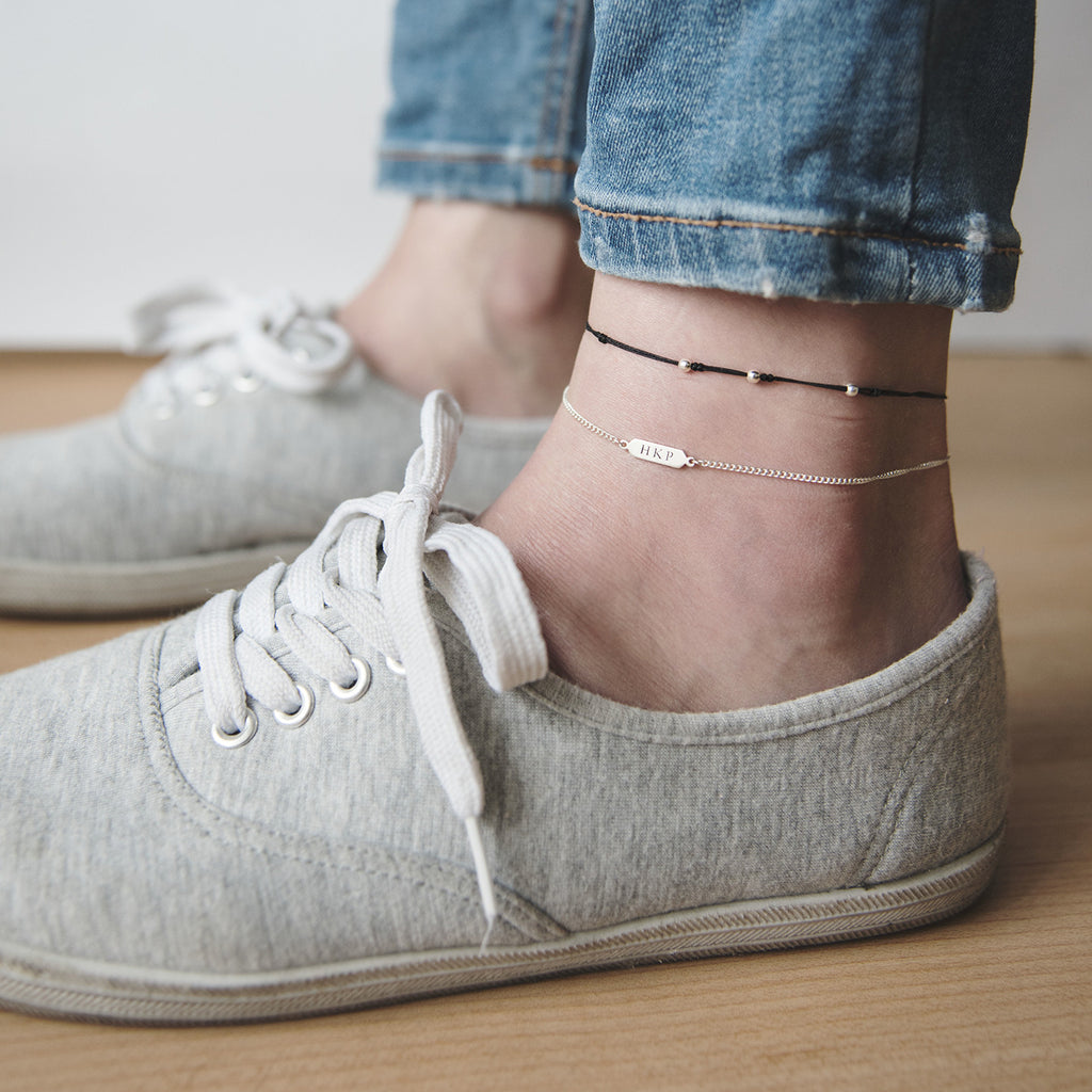 Silver Glitz Anklet - Black - BE.ARUM
- 2