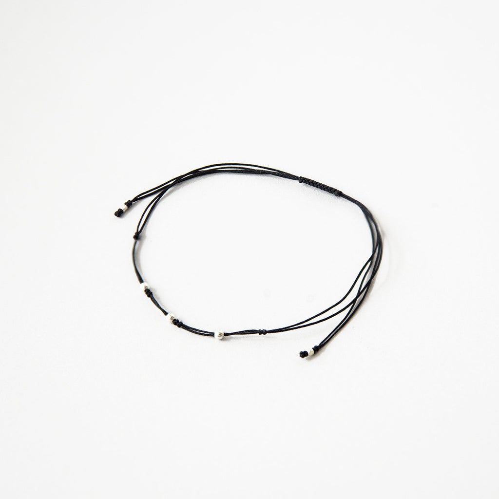 Silver Glitz Anklet - Black - BE.ARUM
 - 1