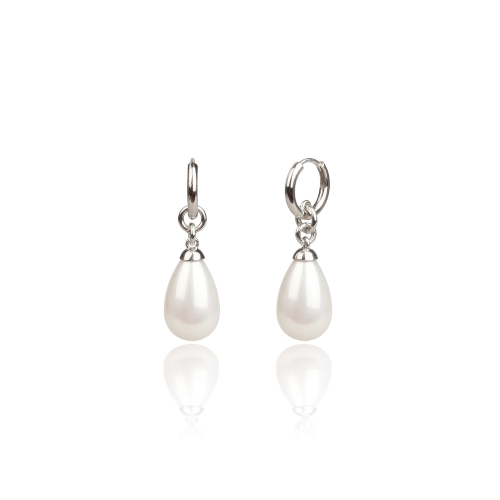 Teardrop Pearl Ring Earrings