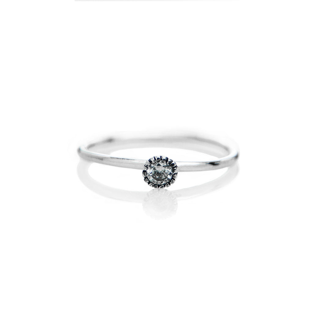 Stone Ring (White CZ) - BE.ARUM
 - 1