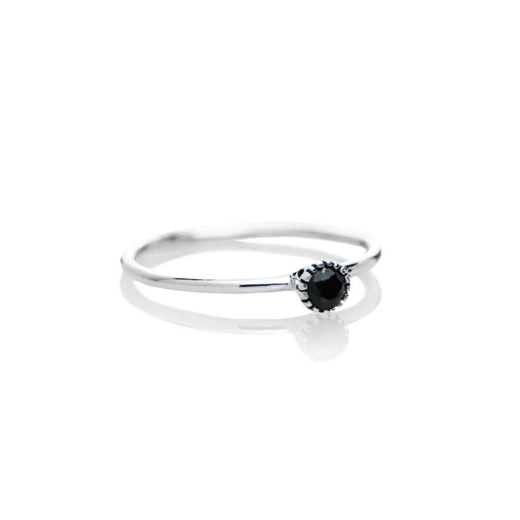 Stone Ring (Black CZ) - BE.ARUM
 - 2