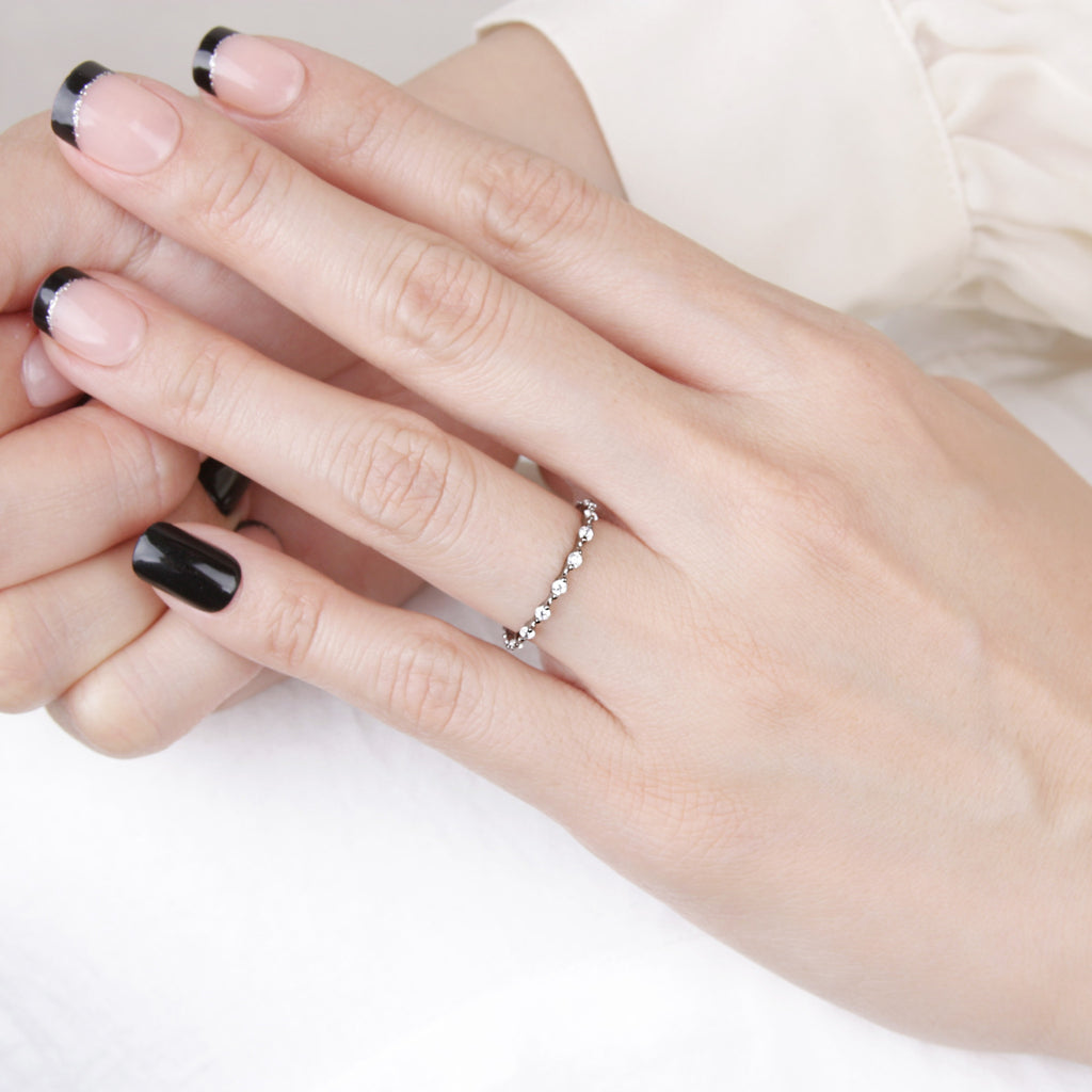 Angelic Black Delicate Ring