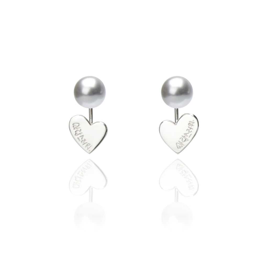 You are Lovely Earrings Grey Pearl