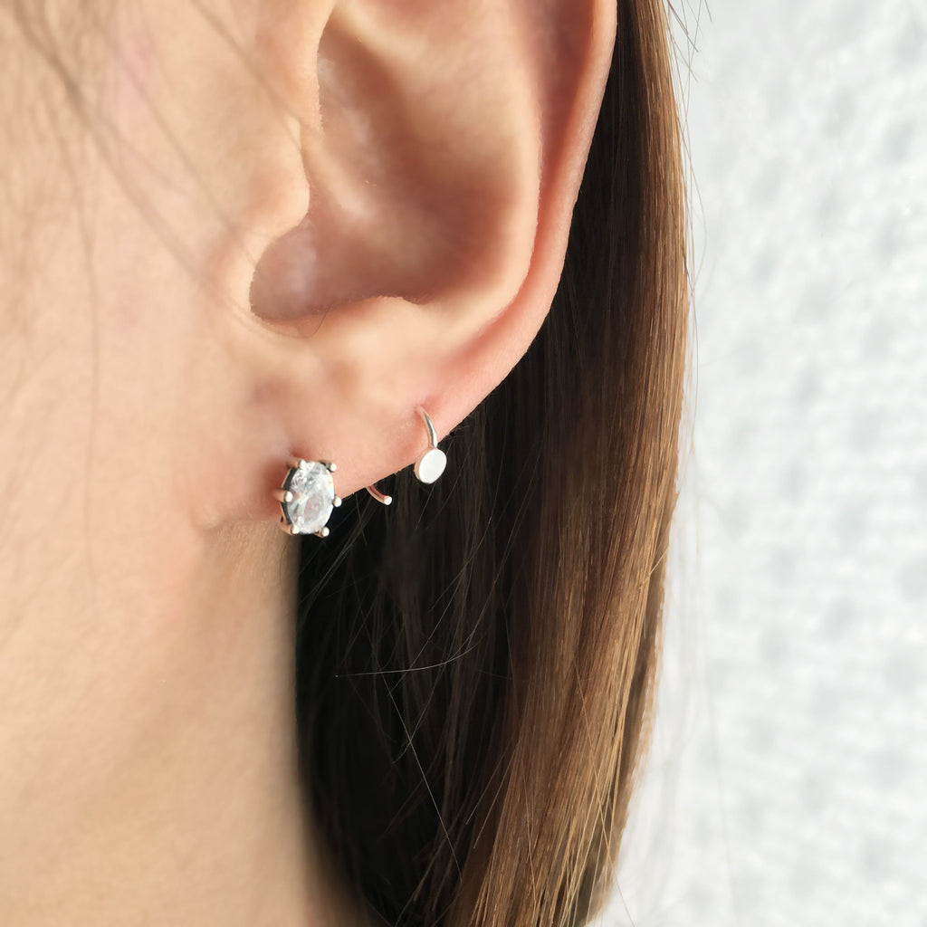 C Moon Dainty Earrings