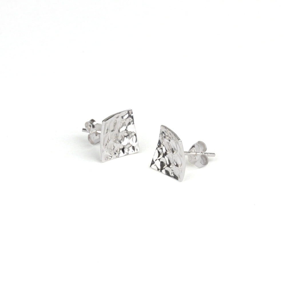 Hammered Square Earrings