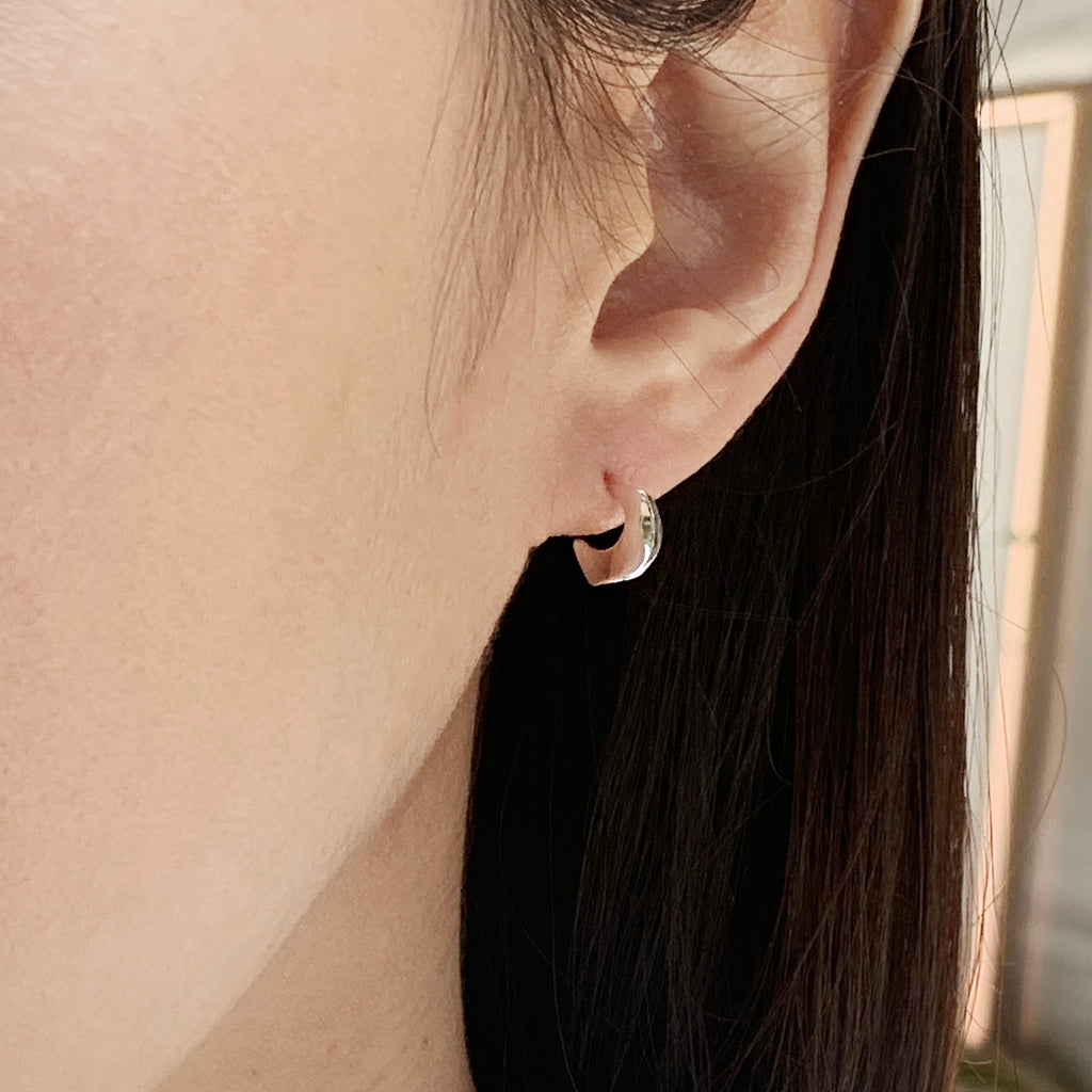 Mini Wave Hoop Earrings