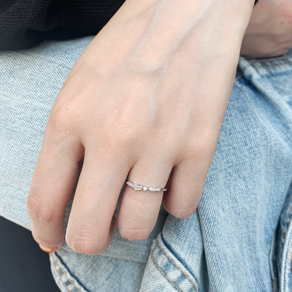 Starlight White Stone Ring