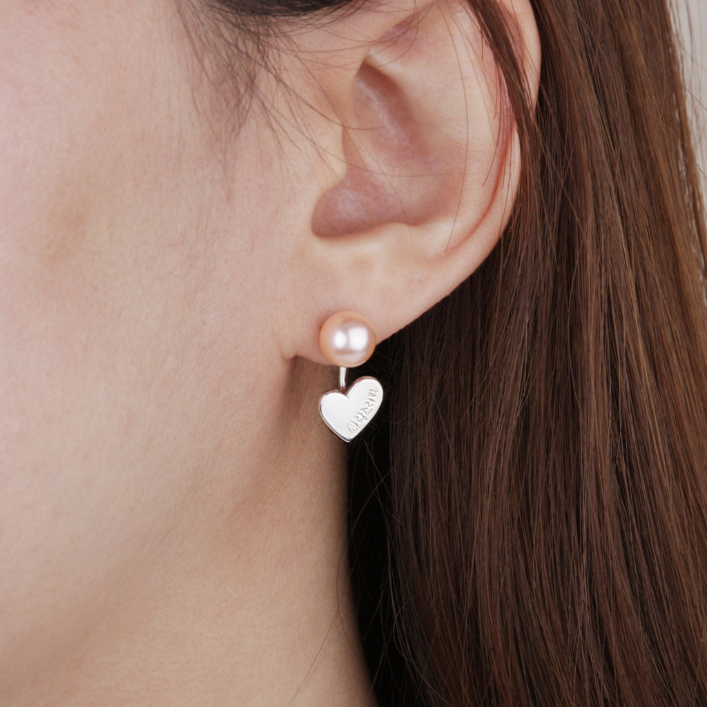 You are Lovely Earrings Peach Pearl