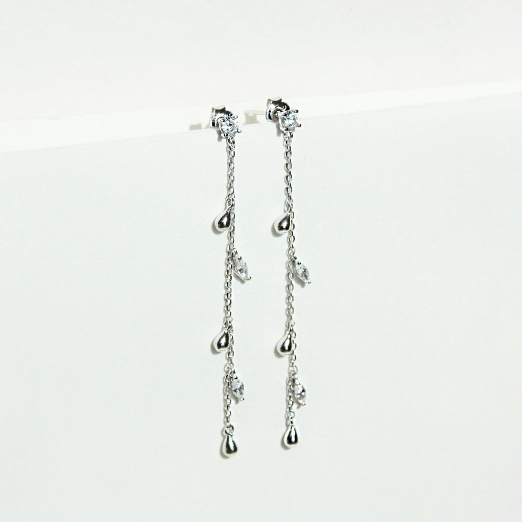 Raindrop Chain Earrings