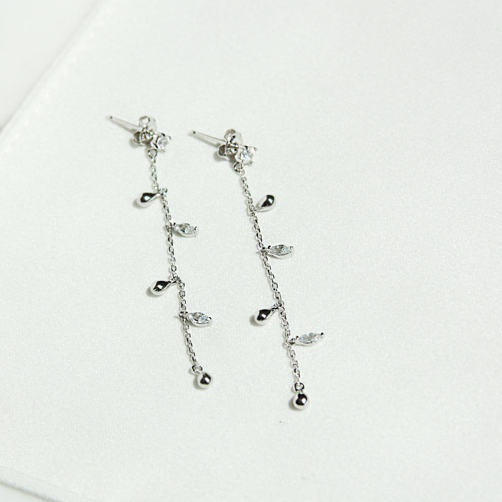 Raindrop Chain Earrings