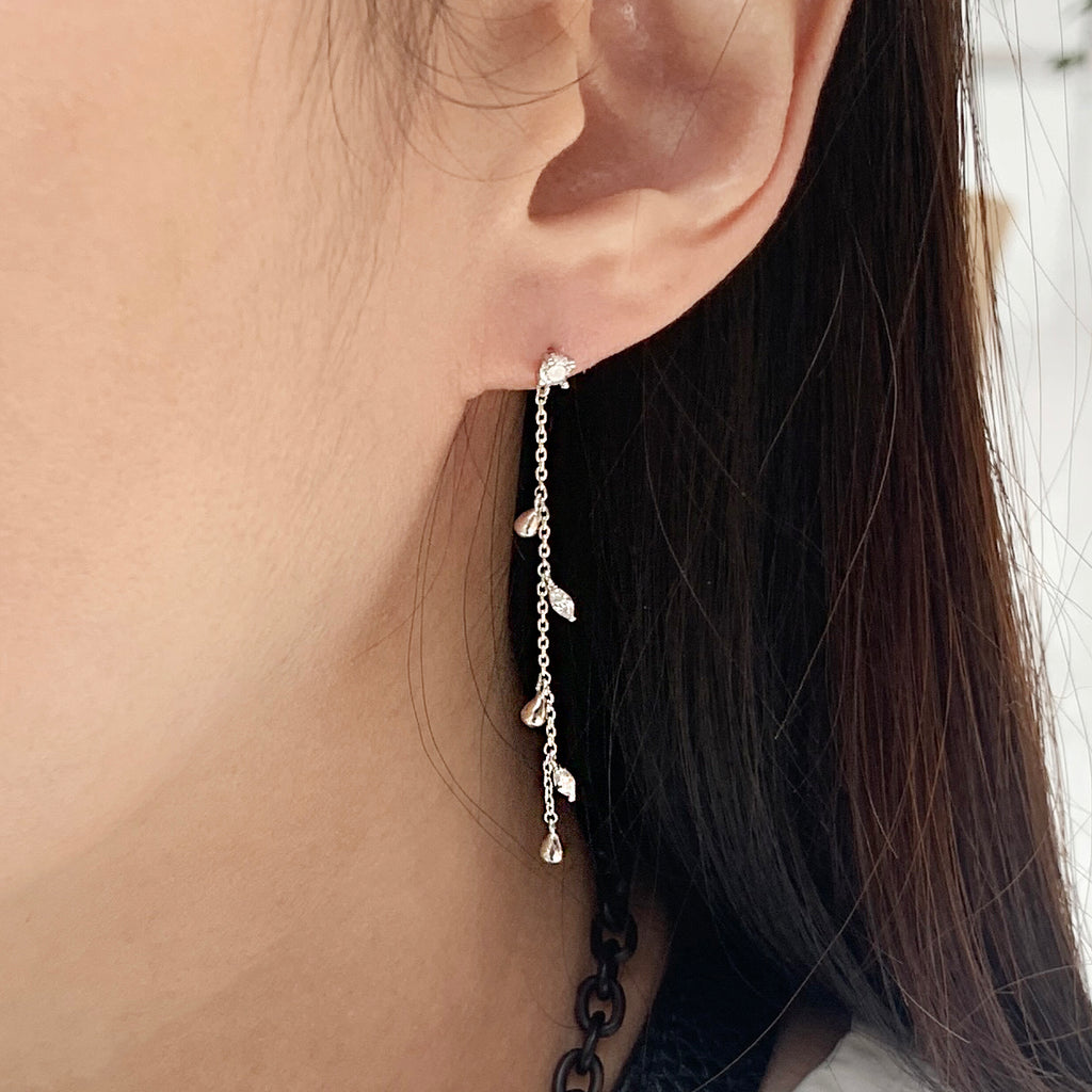 Raindrop Chain Earrings