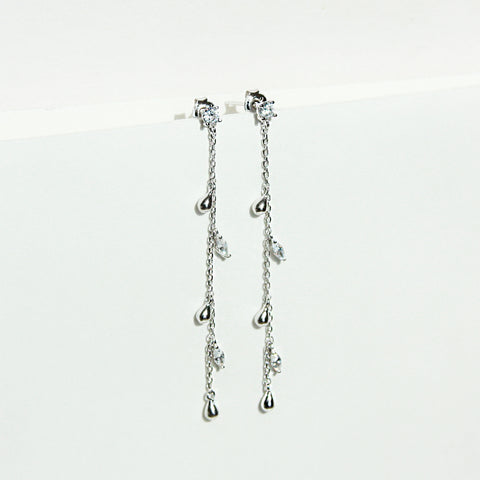 Raindrop Chain Earrings