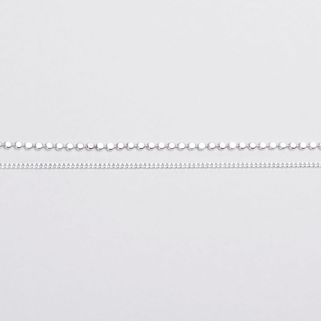 Two Row Bubbly Silver Chain Anklet