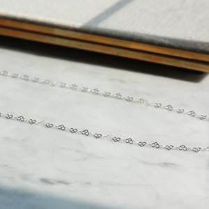 Heart Link Chain Necklace - 40cm