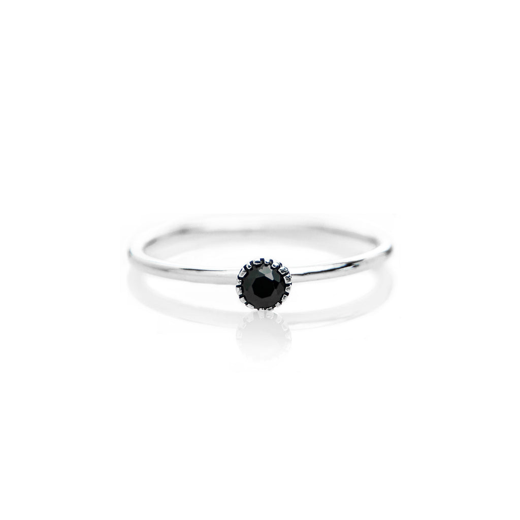 Stone Ring (Black CZ) - BE.ARUM
 - 1