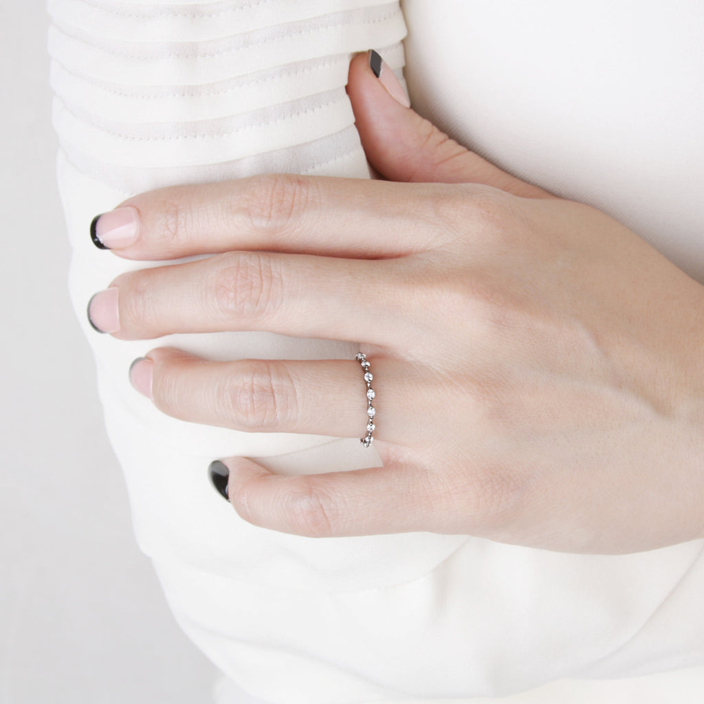 Angelic Black Delicate Ring