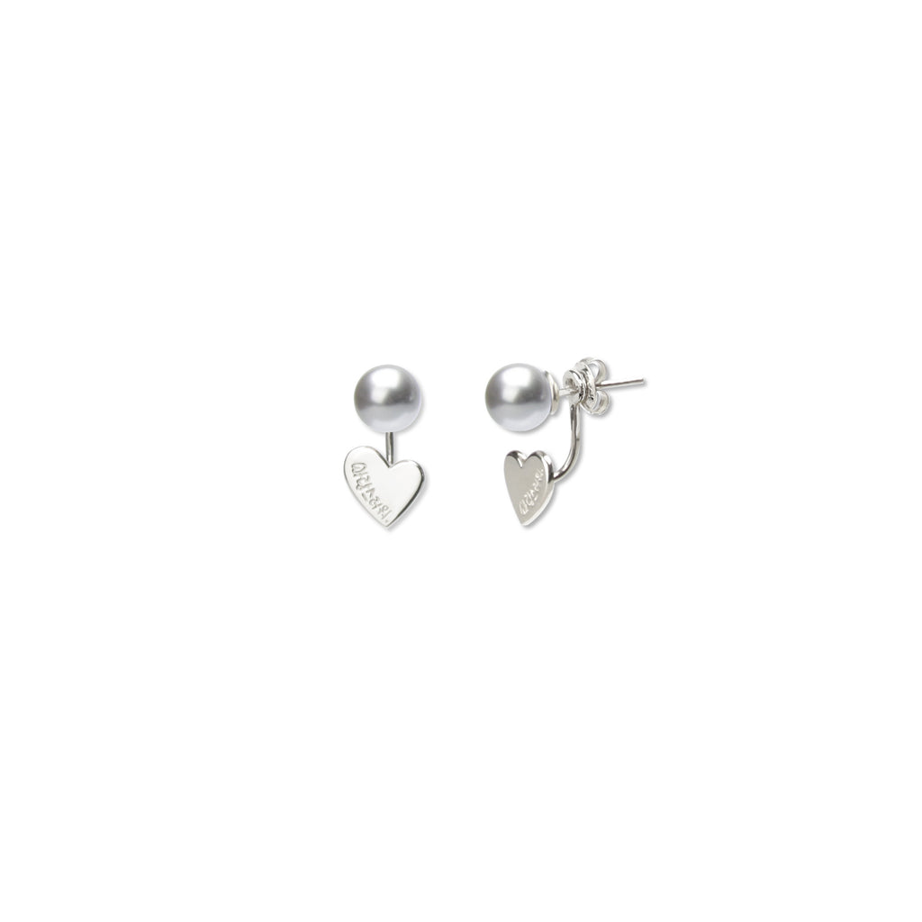 You are Lovely Earrings Grey Pearl