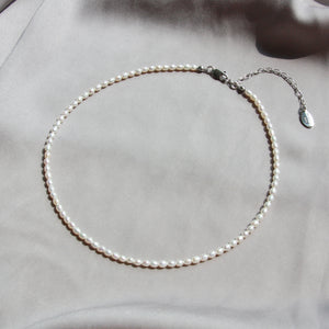 Pearl Pebble Choker Necklace