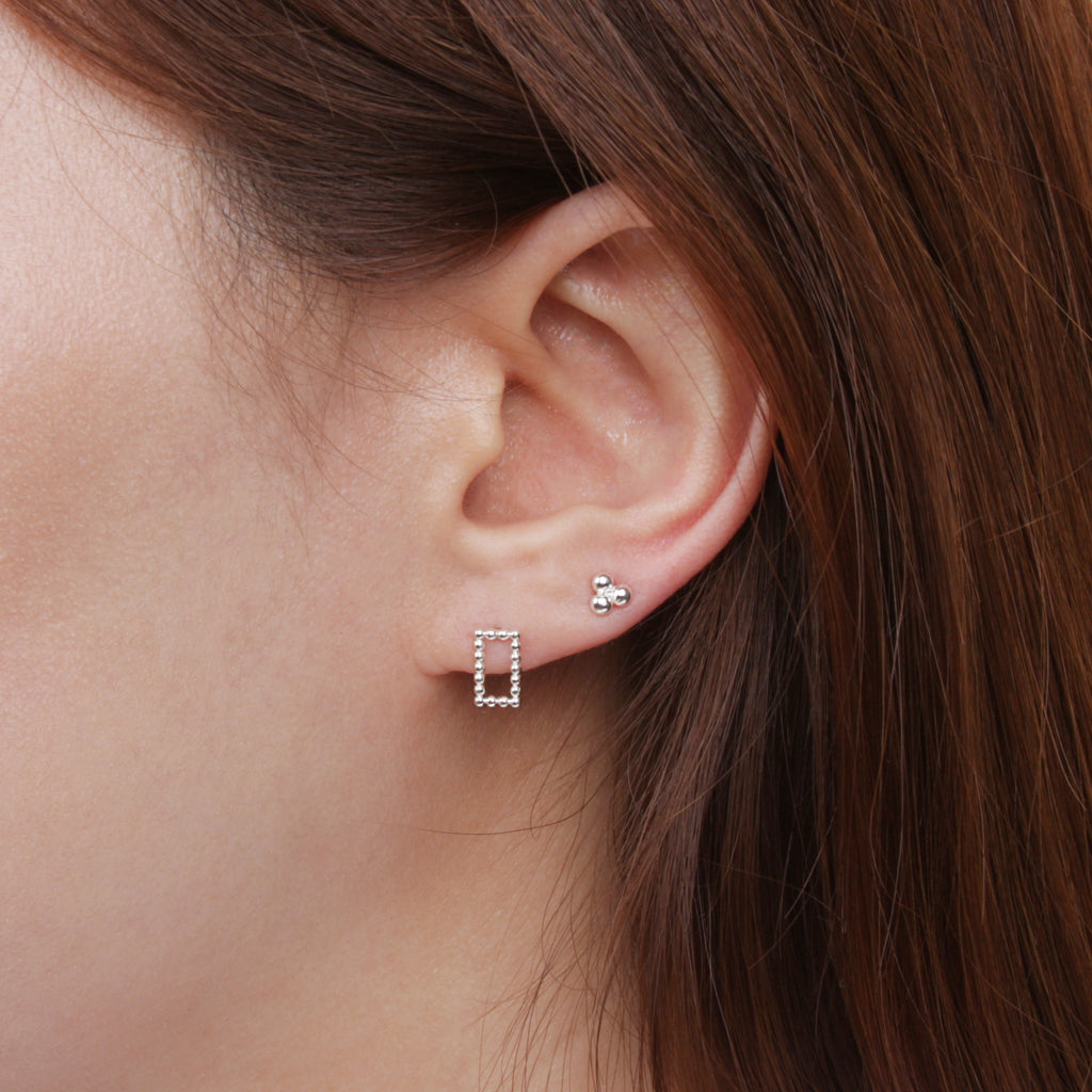 Dot Dots Rectangle Earrings