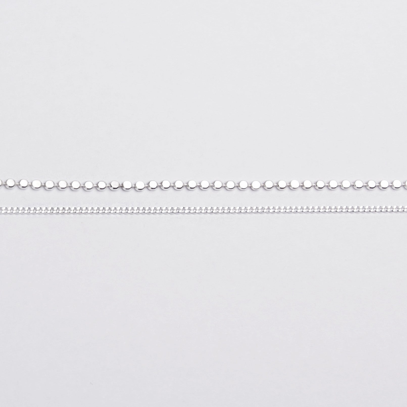 Two Row Bubbly Silver Chain Anklet